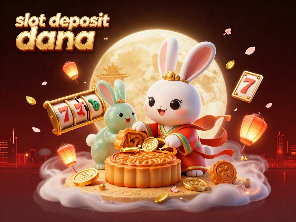 Engage with thrilling slot deposit dana games featuring a whimsical moon rabbit and casino elements.