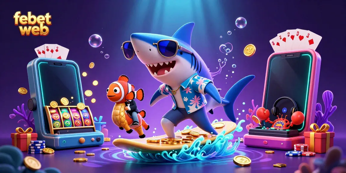 Experience betting thrills with febet web's vibrant casino world in an exciting underwater scene.
