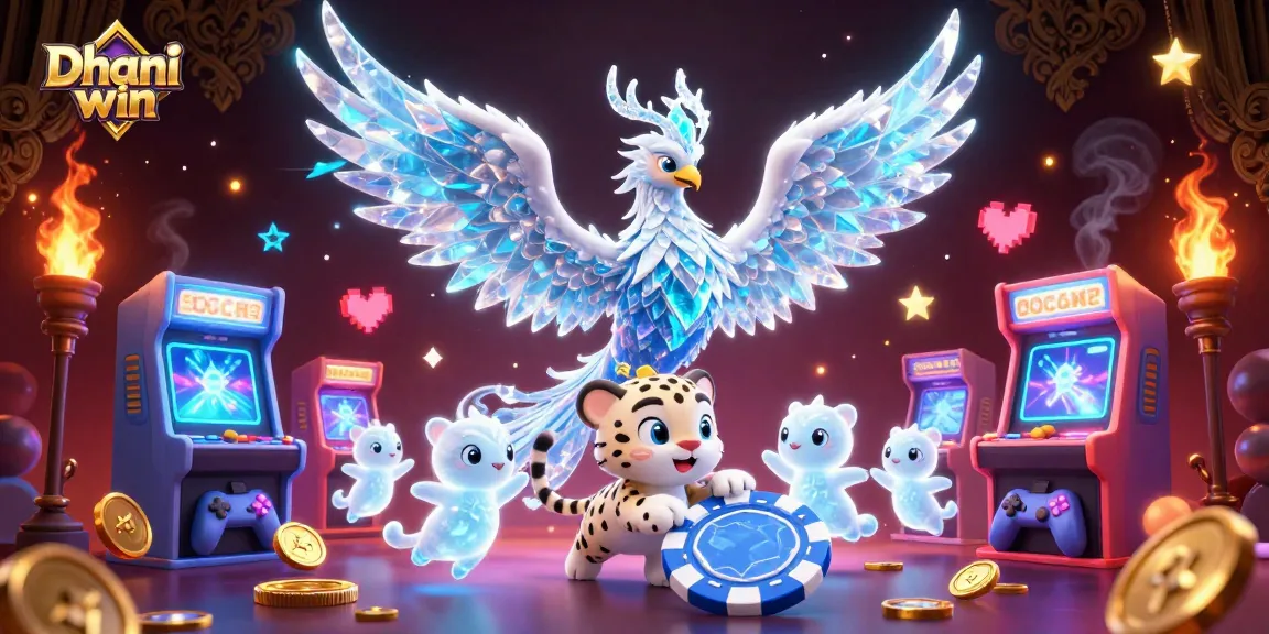 Dhani win offers exciting gameplay with colorful arcade elements and vibrant 3D characters in a lively casino atmosphere.