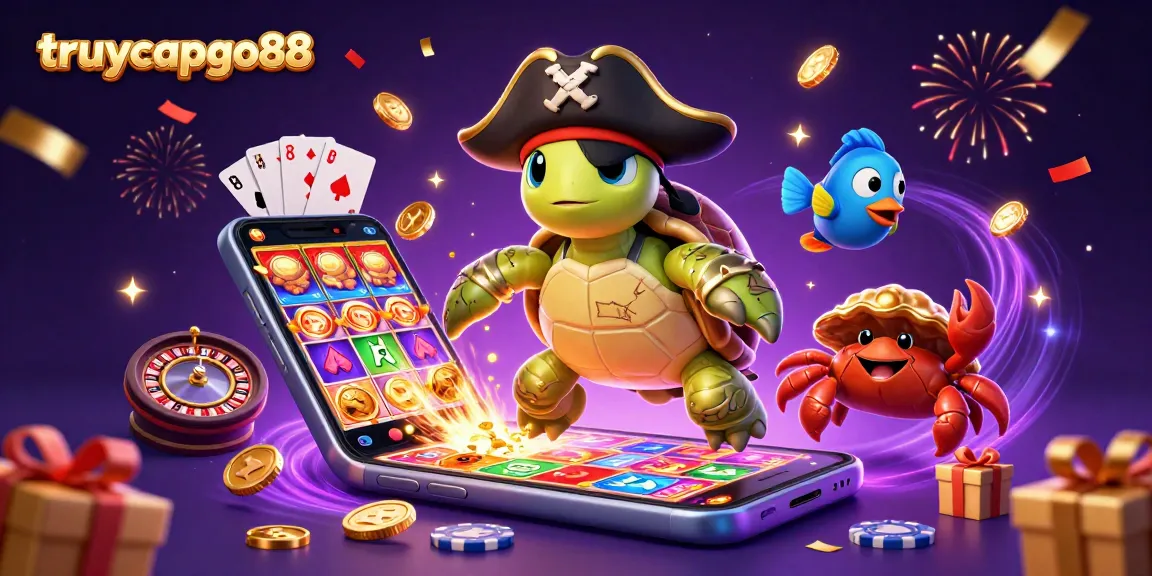 Join the excitement of truycapgo88 with vibrant gambling elements from a magical underwater scene.