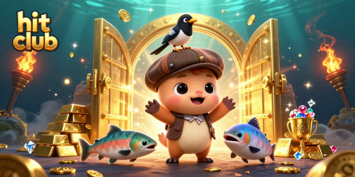 Experience thrilling games at hit club with vibrant casino treasures and playful characters.